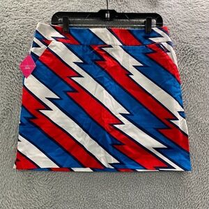 NWT LOUDMOUTH Skirt Womens 12 Golf Blue White Short
